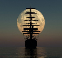 Tall Ship Sails off towards Worlds End Australia