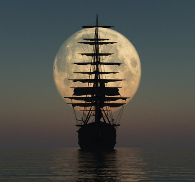 Tall Ship Sails off towards Worlds End Australia