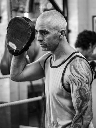 Derek the trainer and owner of Hook and Jab Gym